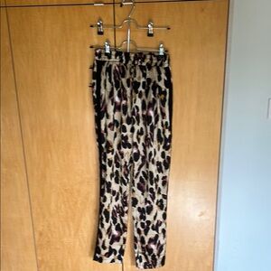 Leopard Print Straight Leg Pants